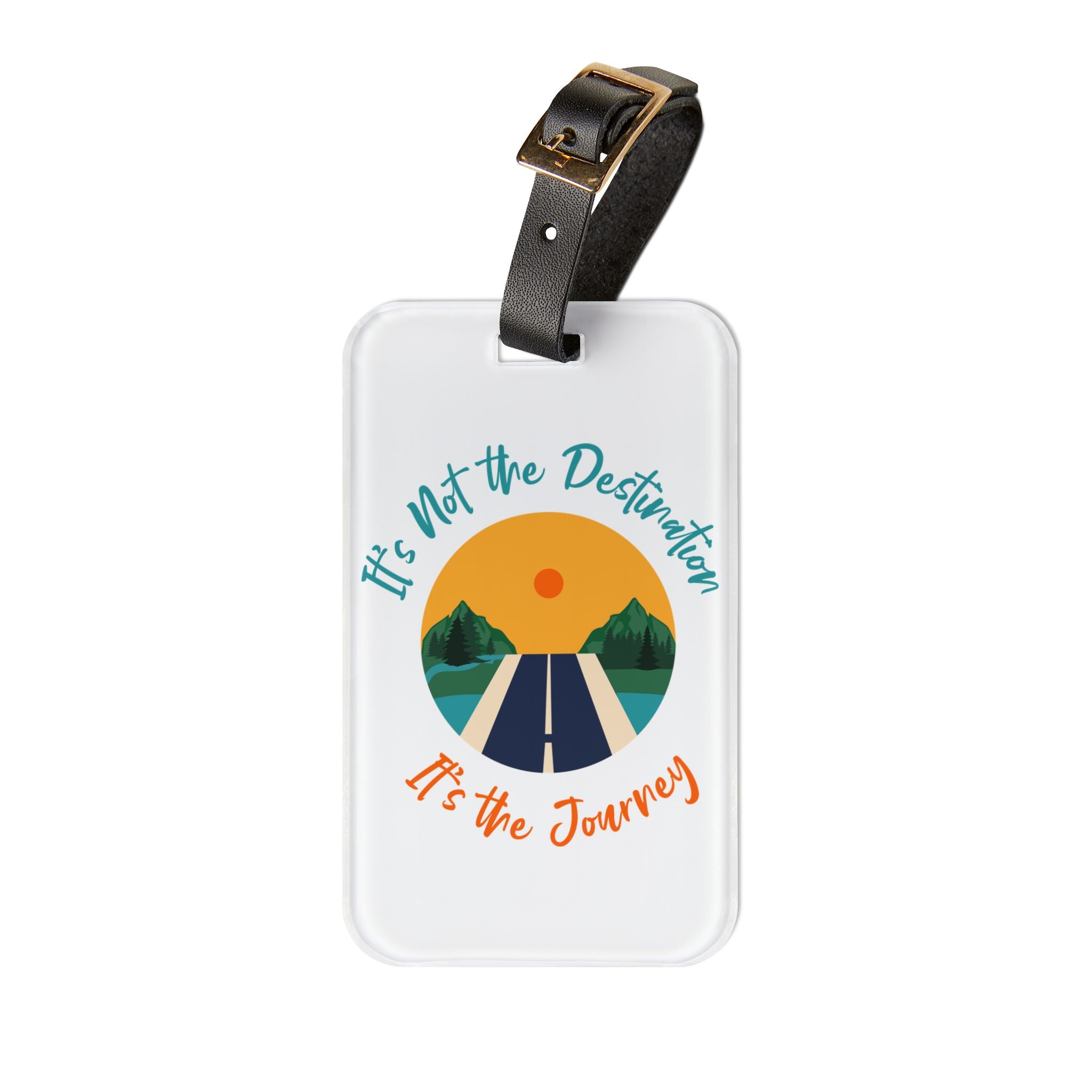 It's Not the Destination Luggage Tag — Inspirational Travel Bag ID