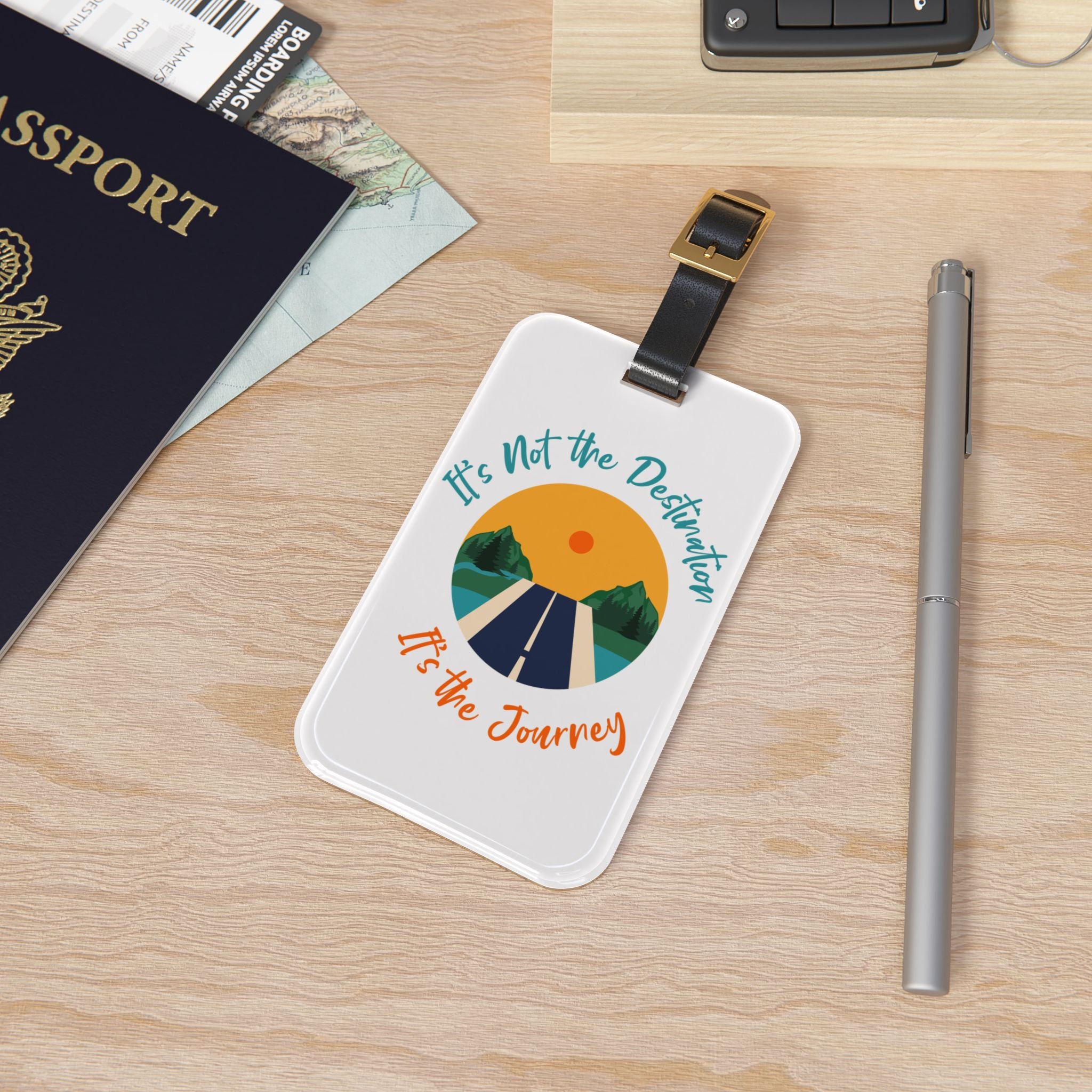 It's Not the Destination Luggage Tag — Inspirational Travel Bag ID