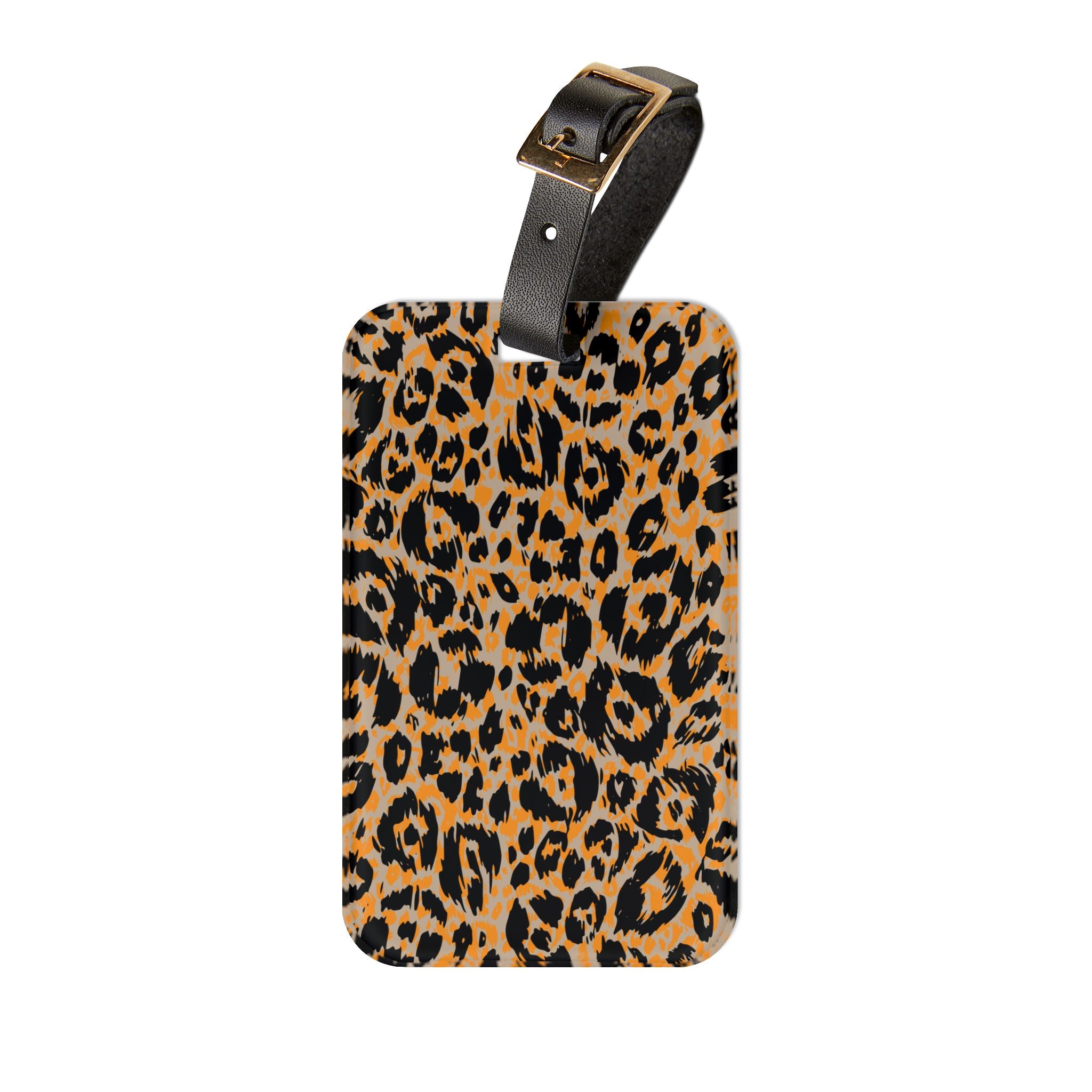 Leopard Print Luggage Tag — Chic Animal-Print Travel ID