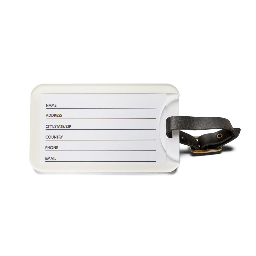 Scenic Sunset Mountains Luggage Tag — Retro Pink & Terracotta Travel ID